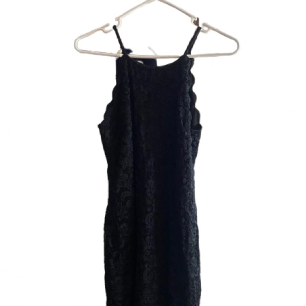 by & by Black Sheath Halter Dress